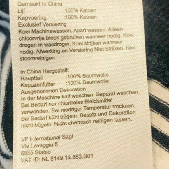 Timberland Hood Pullover Cotton Knit Striped X Large - Picture 4 of 8